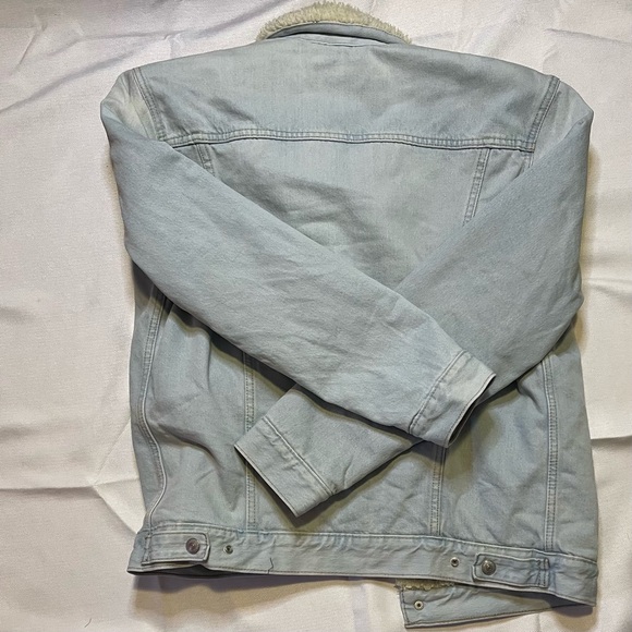 Levi's Light Blue Jacket with Sherpa Collar L - Picture 6 of 7
